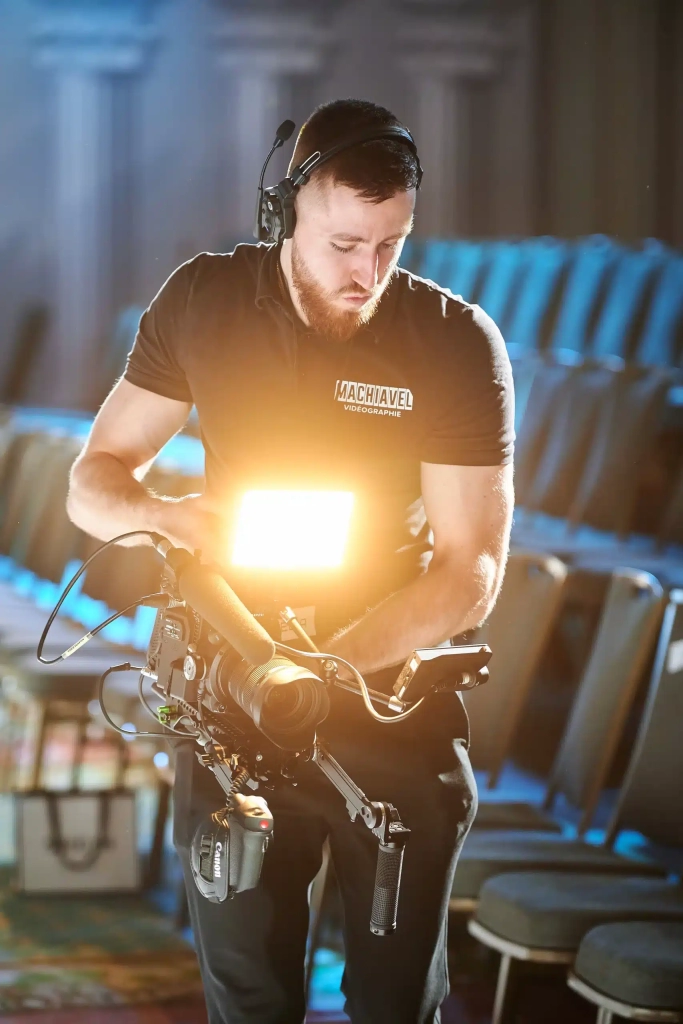 Moody shot of Louis, our producer and director in action!