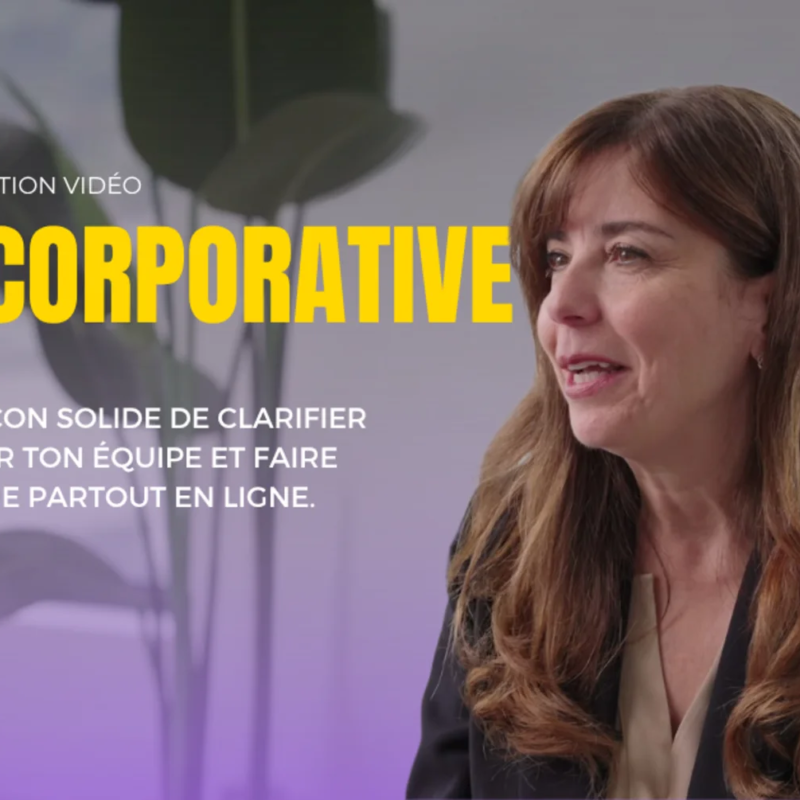 Shooting of a corporate video with an executive speaking on camera.